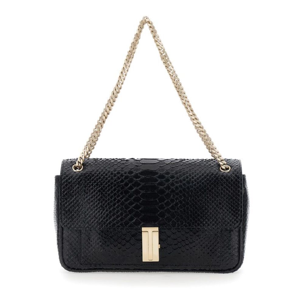 Tom Ford Women Semi Shiny Printed Python B/C Chainshoulder Bag